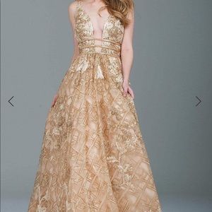 Jovani gold dress